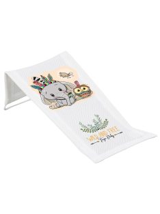 Szövet babatartó kádba Wild & Free elefánt fehér