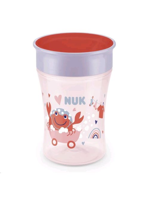 Bájos itató pohár Magic NUK 360° fedéllel red