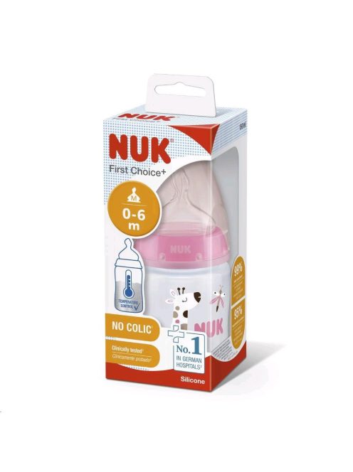 Baba cumisüveg NUK First Choice Temperature Control 150 ml pink