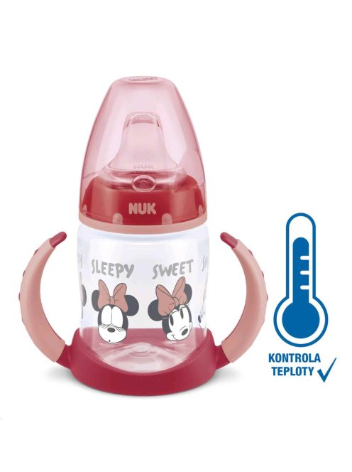 Baba tanuló itatópohár NUK Disney Mickey hőmérséklet jelzővel 150 ml piros