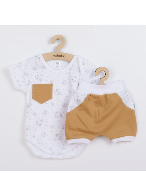 2-részes nyári pamut együttes New Baby Perfect Summer barna