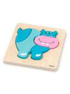 Fa képes kirakó puzzle Viga Víziló
