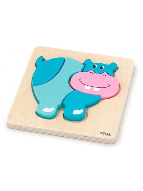 Fa képes kirakó puzzle Viga Víziló