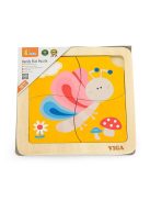 Fa képes kirakó puzzle Viga 4 db Pillangó