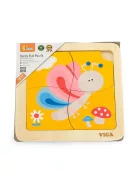 Fa képes kirakó puzzle Viga 4 db Pillangó