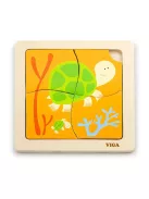 Fa képes kirakó puzzle Viga 4 db teknősbéka
