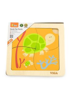Fa képes kirakó puzzle Viga 4 db teknősbéka