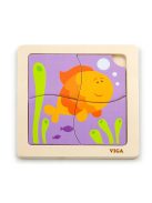 Fa képes kirakó puzzle Viga 4 db Halacska