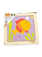 Fa képes kirakó puzzle Viga 4 db Halacska