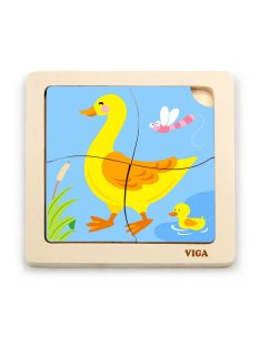 Fa képes kirakó puzzle Viga 4 db kacsa
