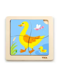 Fa képes kirakó puzzle Viga 4 db kacsa