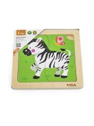 Fa képes kirakó puzzle Viga 4 db Zebra