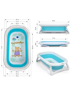 Milly Mally Aqua összecsukható babakád leeresztővel