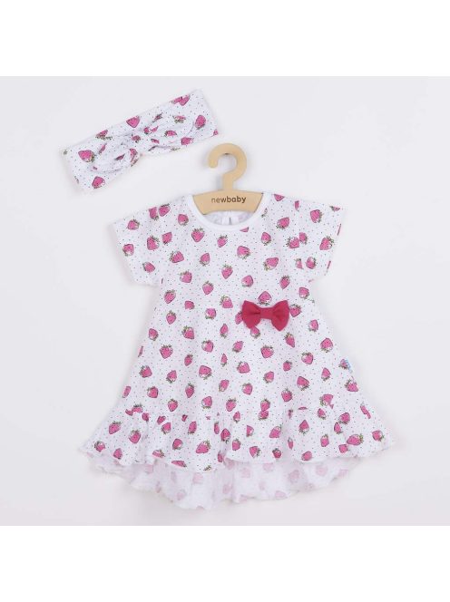 Baba nyári ruha fejpánttal New Baby Strawbery