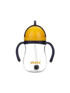 Varázslatos itatópohár szívószállal Akuku 280 ml sárga