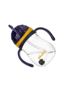   Varázslatos itatópohár szívószállal Akuku 280 ml sárga