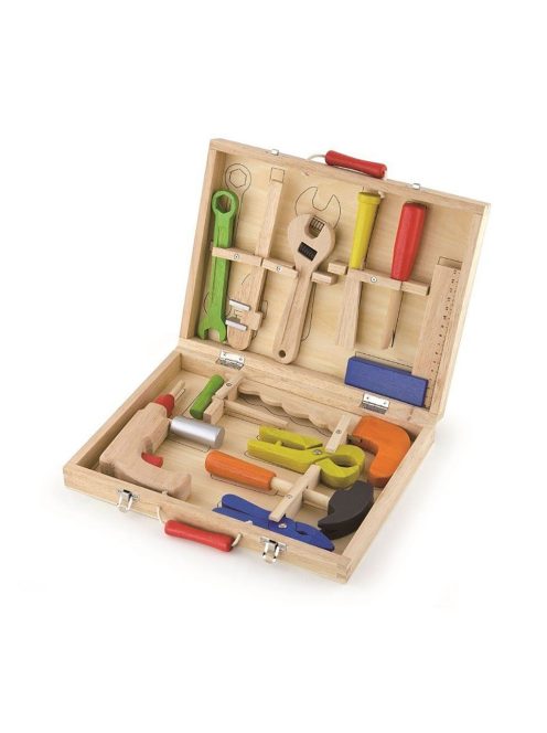 Viga fa szerszámosláda szerszámokkal