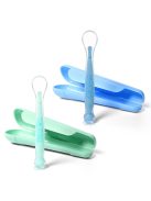 Szilikon kanál tapadókoronggal Baby Ono zöld