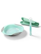 Szilikon kanál tapadókoronggal Baby Ono zöld