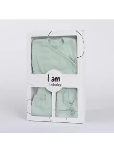   3-részes baba együttes újszülötteknek New Baby I AM menta