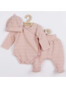 3-részes baba együttes újszülötteknek New Baby I AM rózsaszín