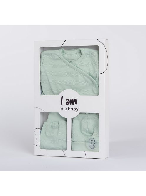3-részes baba együttes újszülötteknek New Baby I AM menta