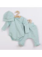 3-részes baba együttes újszülötteknek New Baby I AM kék