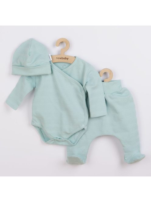 3-részes baba együttes újszülötteknek New Baby I AM kék