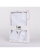 3-részes baba együttes újszülötteknek New Baby I AM fehér