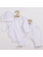 3-részes baba együttes újszülötteknek New Baby I AM fehér