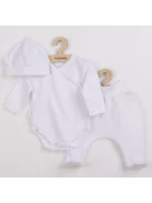 3-részes baba együttes újszülötteknek New Baby I AM fehér