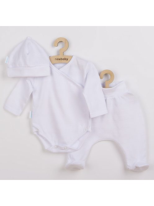 3-részes baba együttes újszülötteknek New Baby I AM fehér