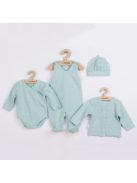 4-részes baba együttes újszülötteknek New Baby I AM kék