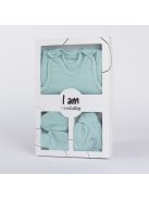 7-részes baba együttes újszülötteknek New Baby I AM kék