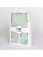 7-részes baba együttes újszülötteknek New Baby I AM menta