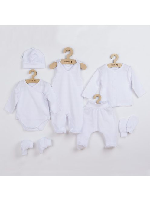 7-részes baba együttes újszülötteknek New Baby I AM fehér
