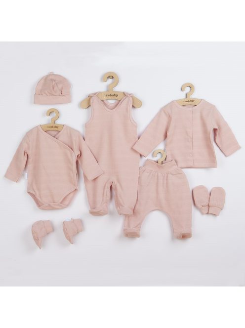 7-részes baba együttes újszülötteknek New Baby I AM rózsaszín