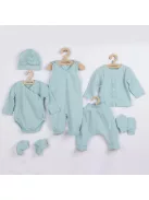 7-részes baba együttes újszülötteknek New Baby I AM kék