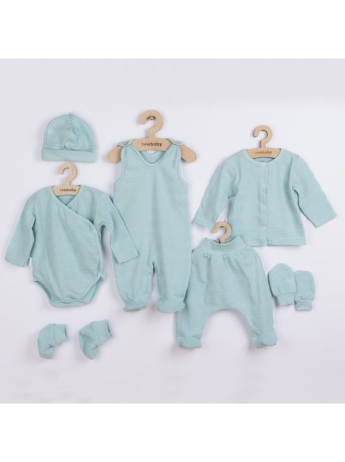 7-részes baba együttes újszülötteknek New Baby I AM kék
