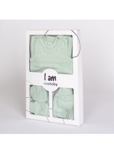   7-részes baba együttes újszülötteknek New Baby I AM menta