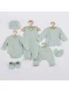 7-részes baba együttes újszülötteknek New Baby I AM menta
