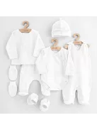 7-részes baba együttes újszülötteknek New Baby I AM fehér