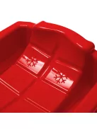 Műanyag lapos szánkó fékekkel Baby Mix KAROL piros