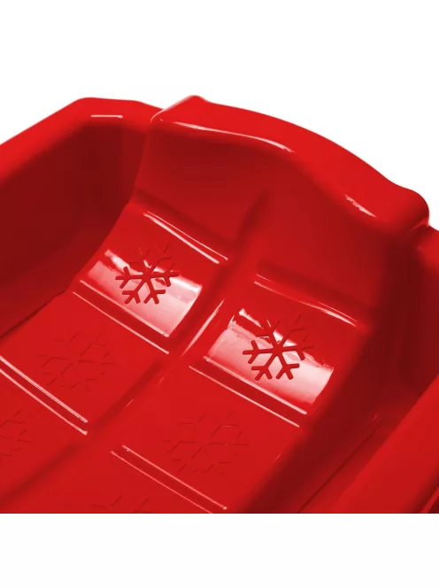 Műanyag lapos szánkó fékekkel Baby Mix KAROL piros