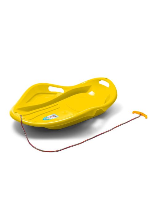 Gyerek hócsúszka popsi szánkó Kagyló Baby Mix PREMIUM KOMFORT 80 cm sárga