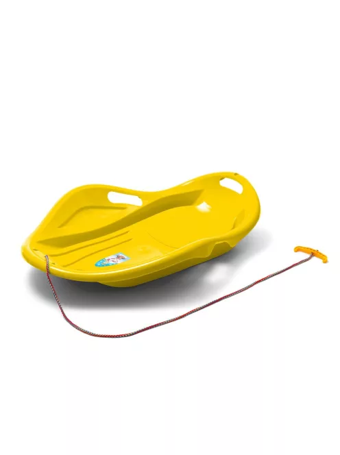 Gyerek hócsúszka popsi szánkó Kagyló Baby Mix PREMIUM KOMFORT 80 cm sárga