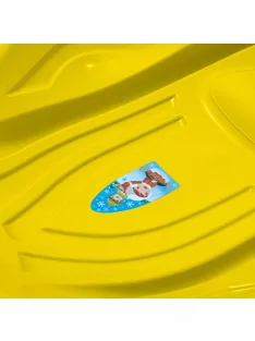   Gyerek hócsúszka popsi szánkó Kagyló Baby Mix PREMIUM KOMFORT 80 cm sárga
