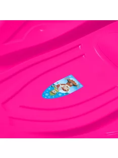   Gyerek hócsúszka popsi szánkó Kagyló Baby Mix PREMIUM KOMFORT 80 cm rózsaszín