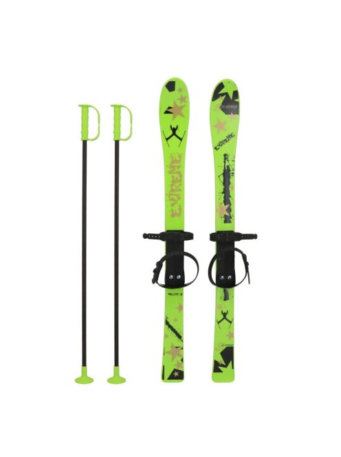 Gyermek sílécek kötéssel és botokkal Baby Mix 90 cm zöld