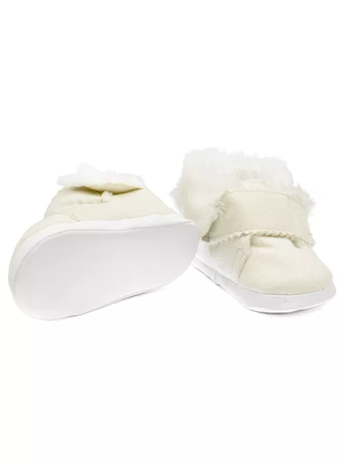 Baba téli velúr cipő New Baby 0-3 h bézs